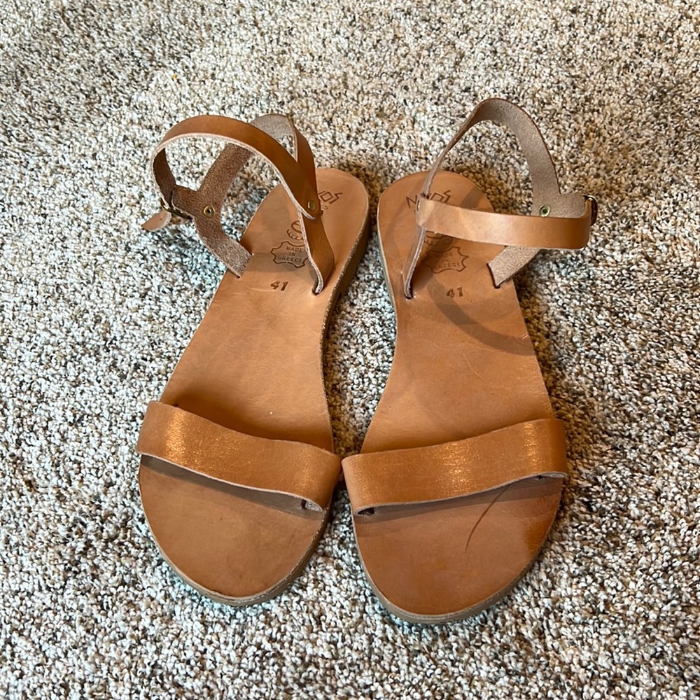 Made in Greece Natural Leather Sandals